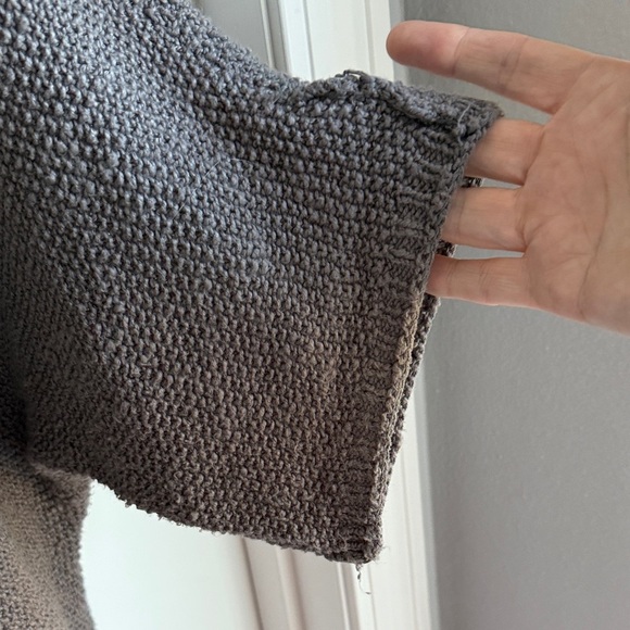 Sonoma Open Front Taupe Knit Sweater, Size Large - Picture 4 of 7